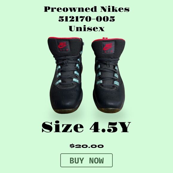 Nike Other - Nike Air Ndestrukt Size 4.5Y (Unisex) Gray PInk Aqua Basketball Shoes 512170-005